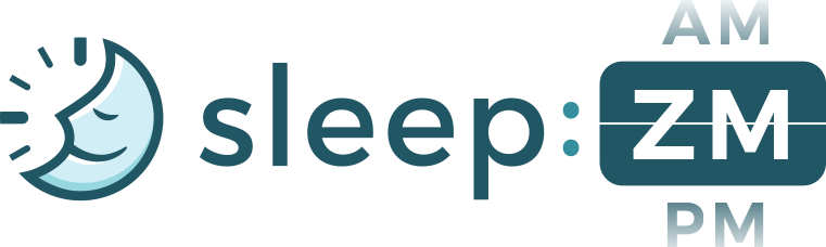 The logo for Blue Light Glasses by Sleep ZM .