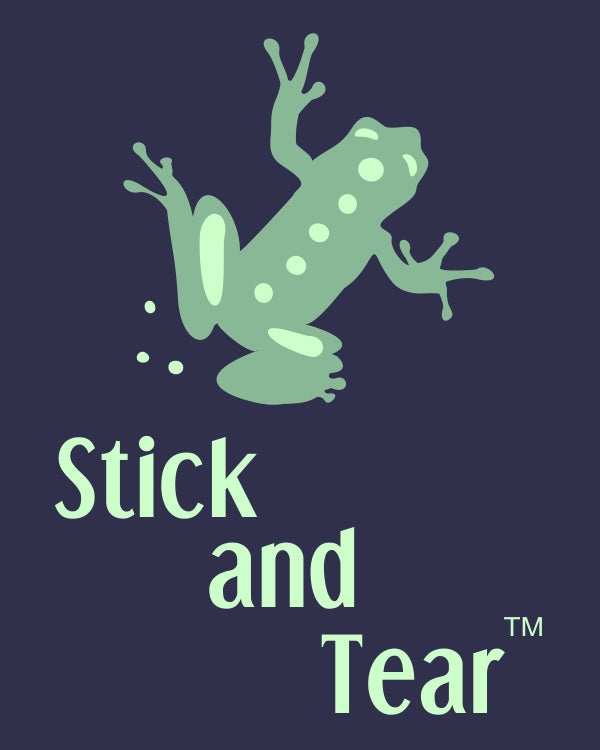 Stick and Tear™ Stabilizer, the green frog