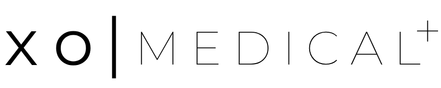 The logo for XO.