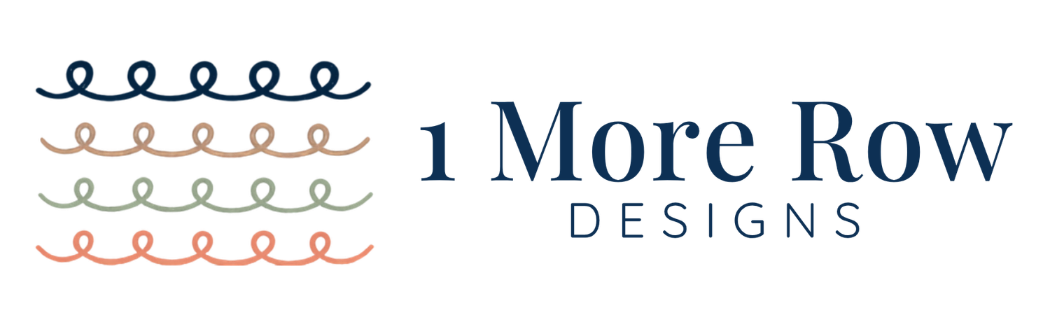 The logo for 1 More Row Designs.