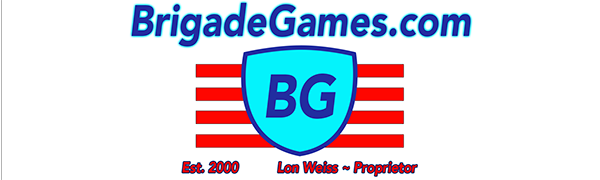 The logo for BrigadeGamesMinis.com.