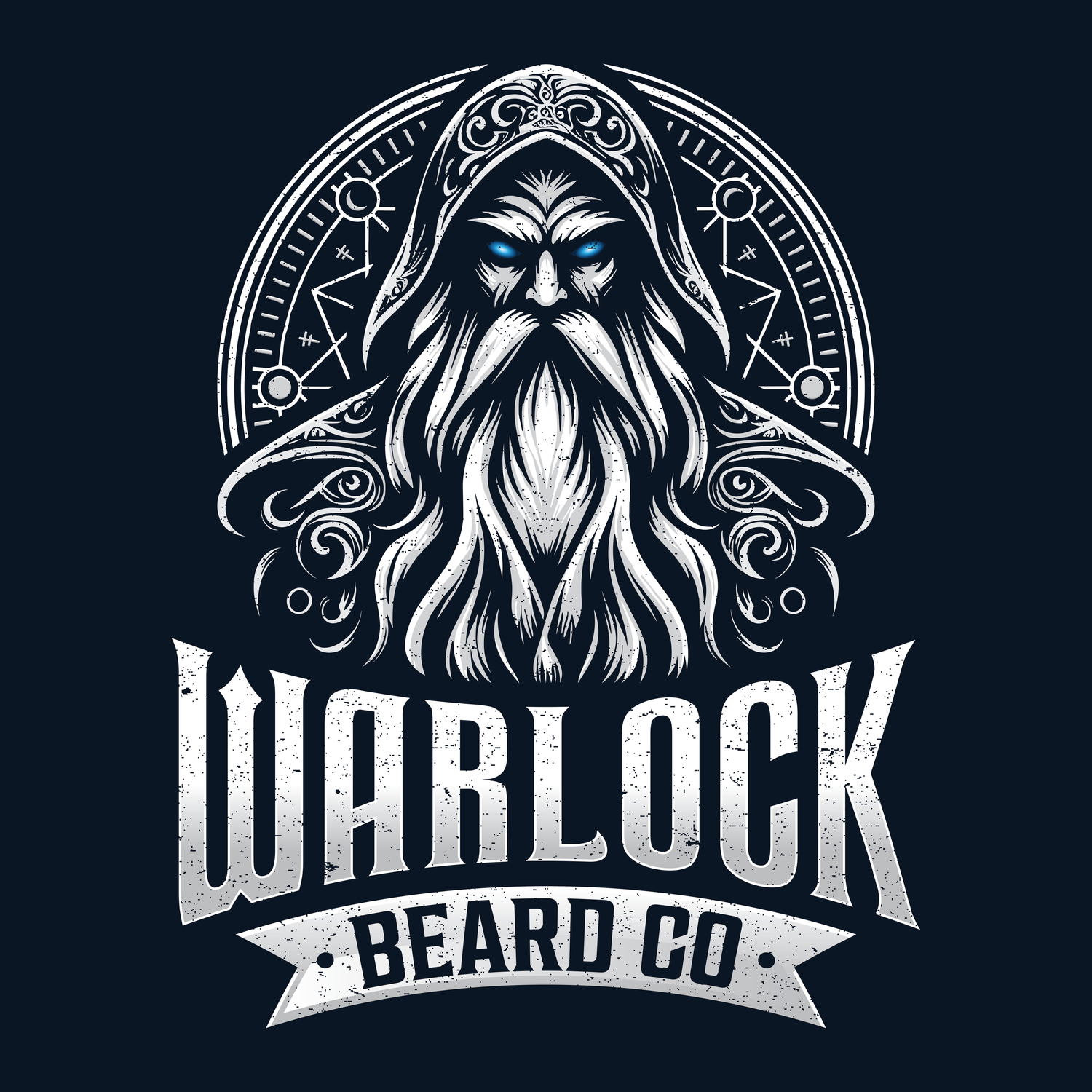 The logo for Warlock Beard Co..