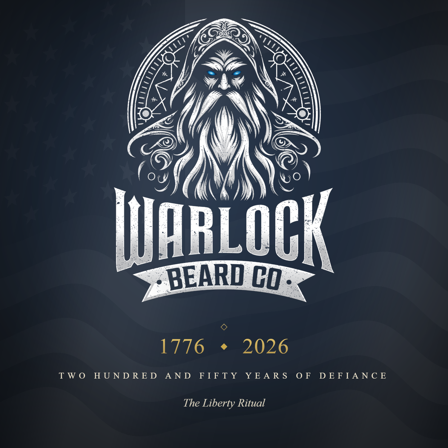 The logo for Warlock Beard Co..