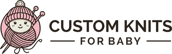 The logo for Custom Knits for Baby.