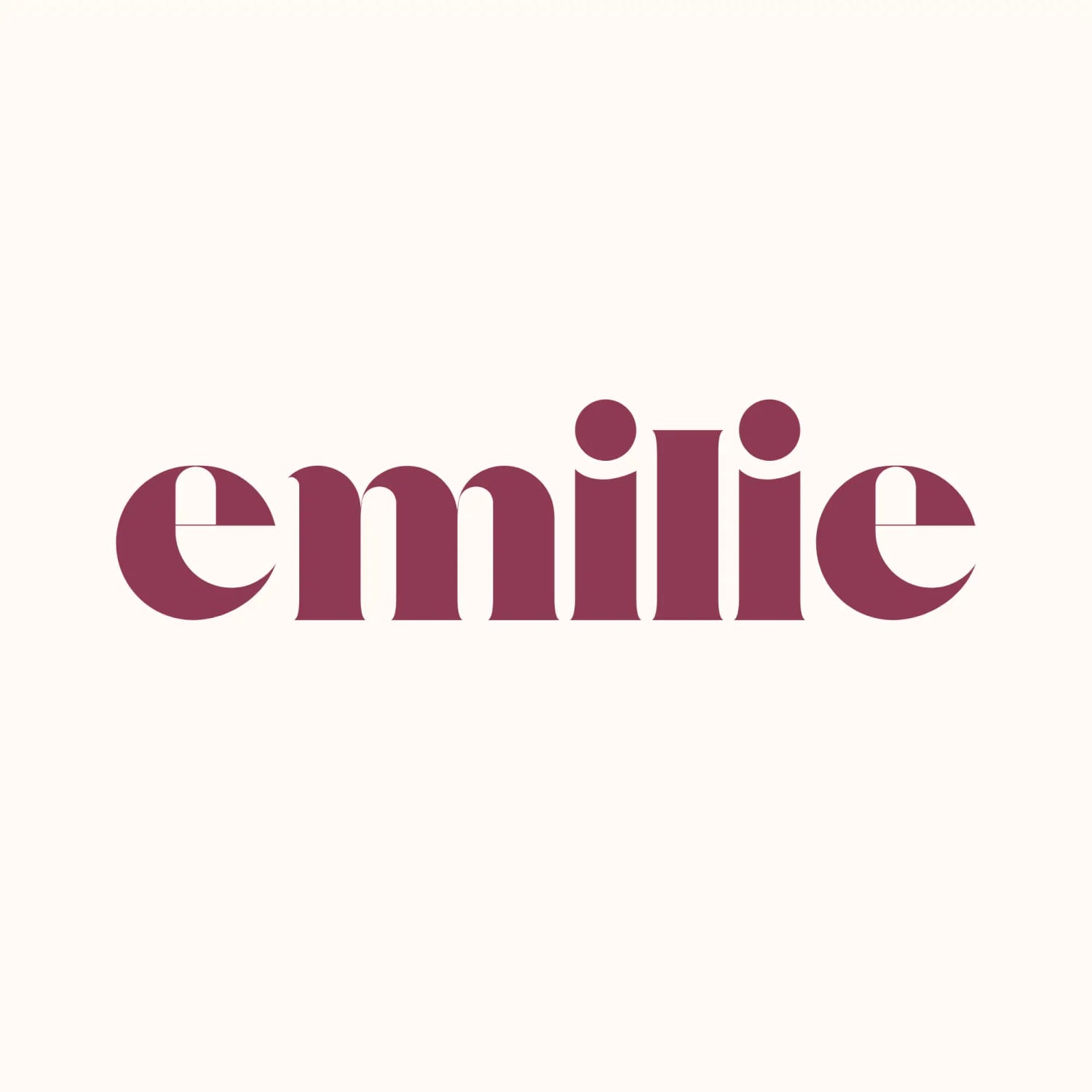 The logo for Emilie Pearled Candle.