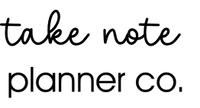 The logo for Take Note Planner Co.
