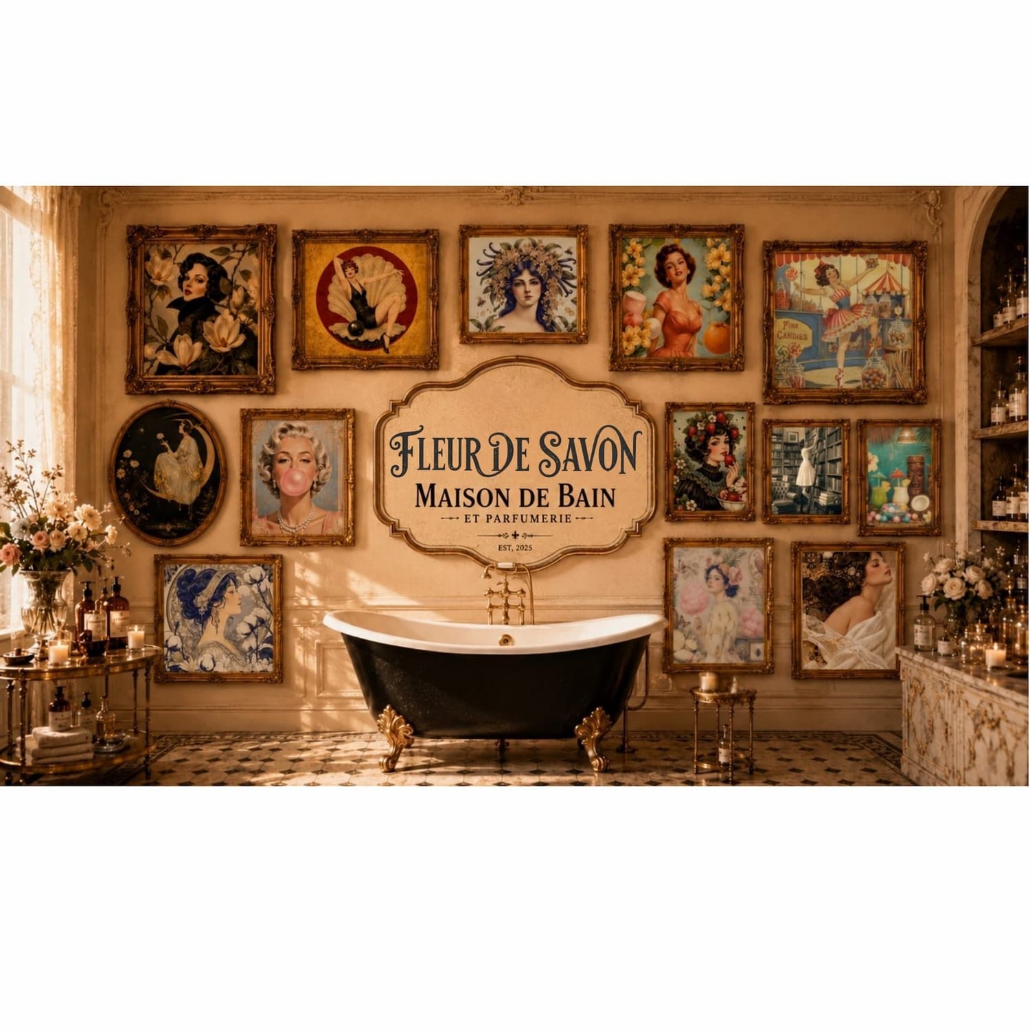 The logo for FLEUR DE SAVON.