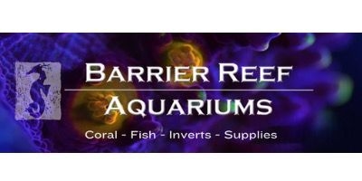 The logo for Barrier Reef Aquariums.