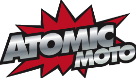 The logo for Atomic-Moto.