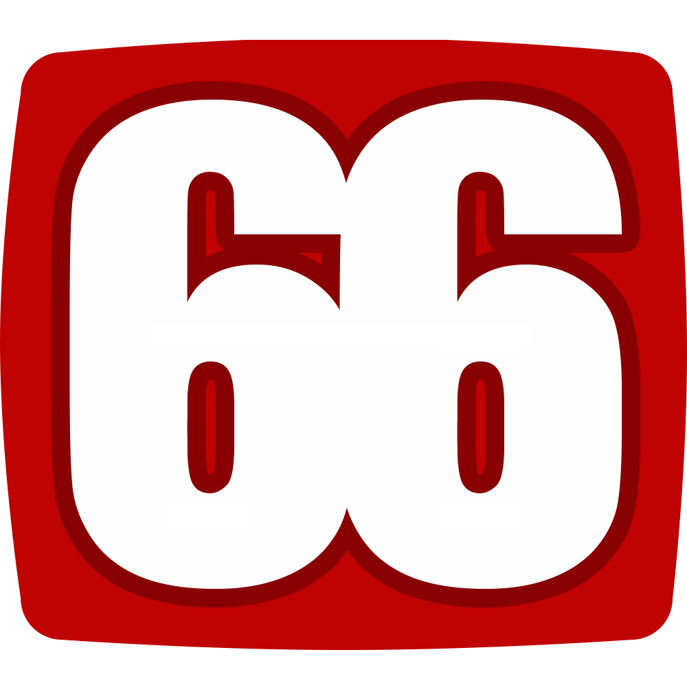 The logo for 66 Clothing.