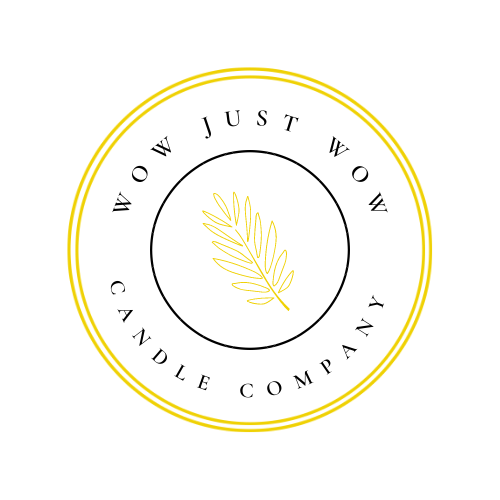 The logo for wowjustwowcandleco.