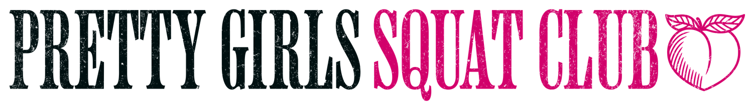 The logo for Pretty Girls Squat Club.