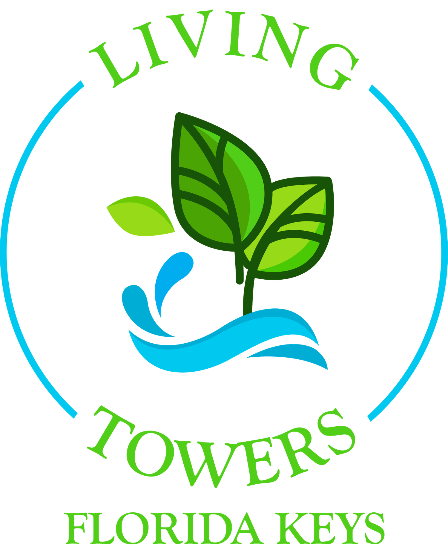 The logo for Living Towers Florida Keys.
