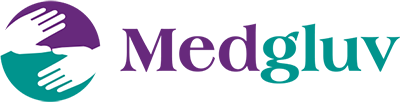 The logo for MedGluv.