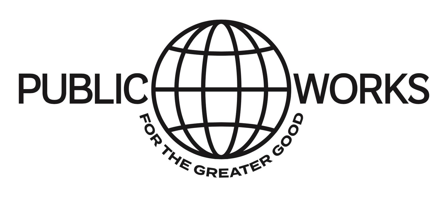 The logo for PUBLIC WORKS.