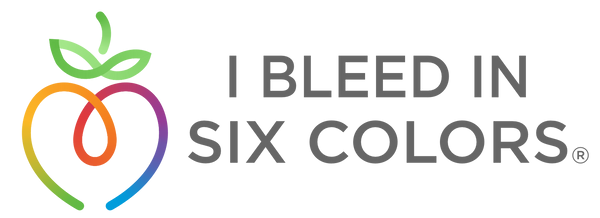 The logo for I Bleed in Six Colors®.