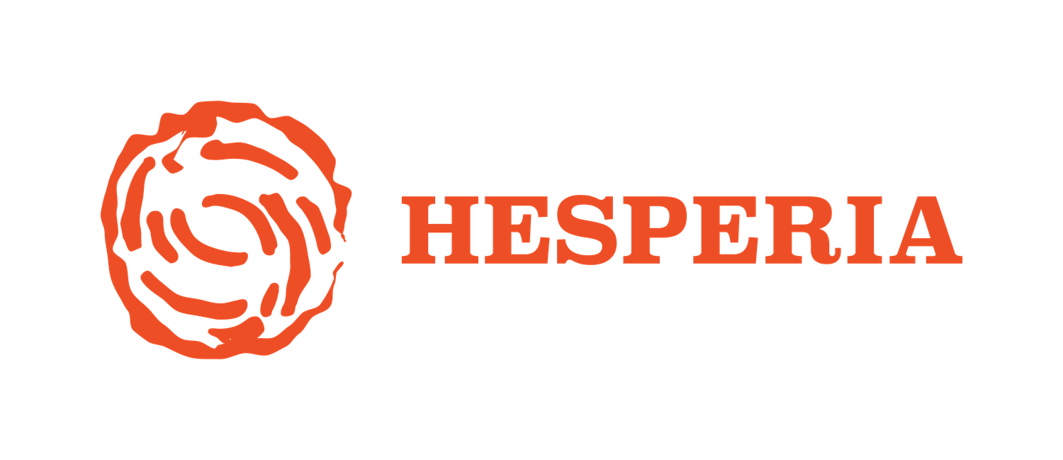 The logo for Hesperia.