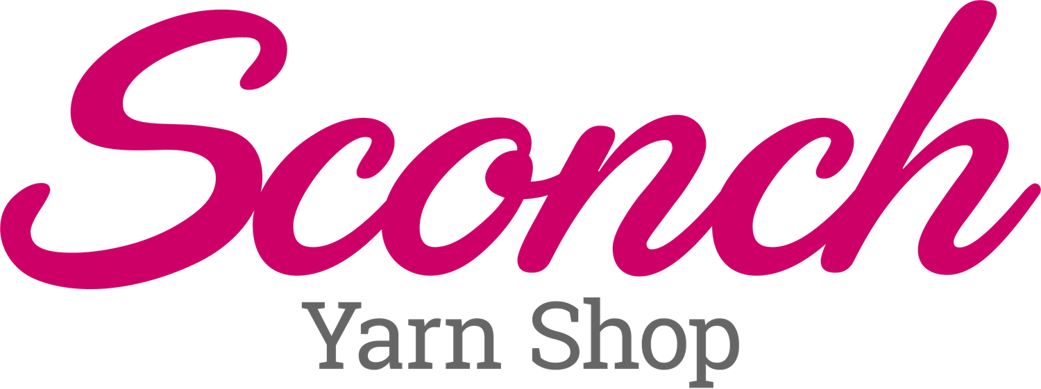The logo for Sconch Yarn Shop.