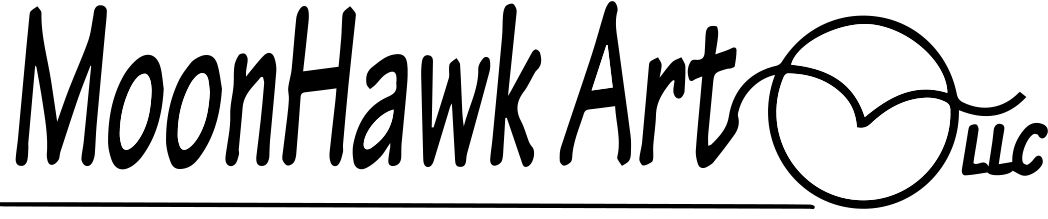 The logo for MoonHawk Art .