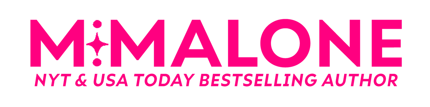 The logo for M. Malone, NYT & USAT Bestselling Author.