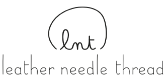 The logo for Leather Needle Thread.