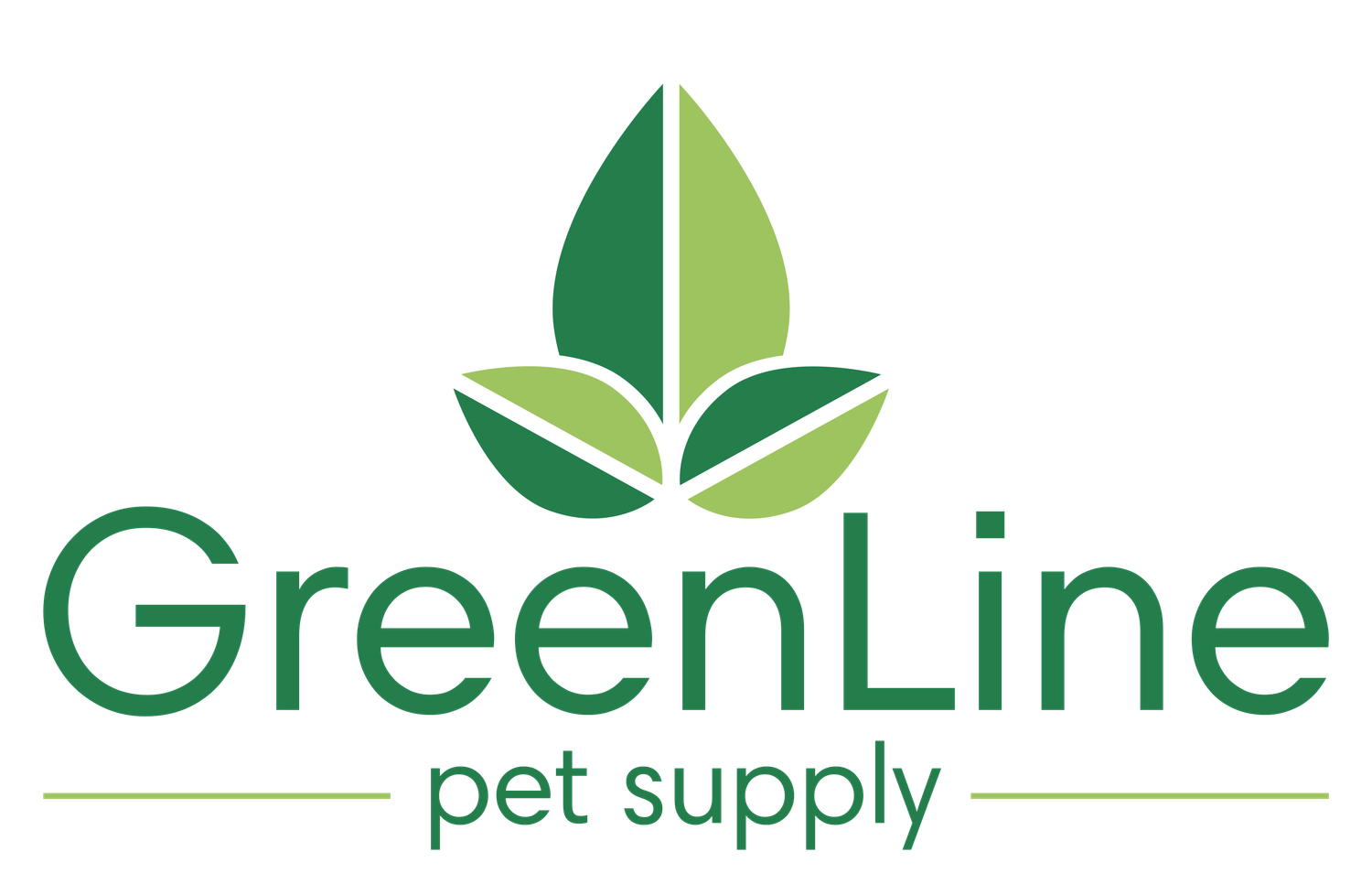 The logo for GreenLine Pet Supply.