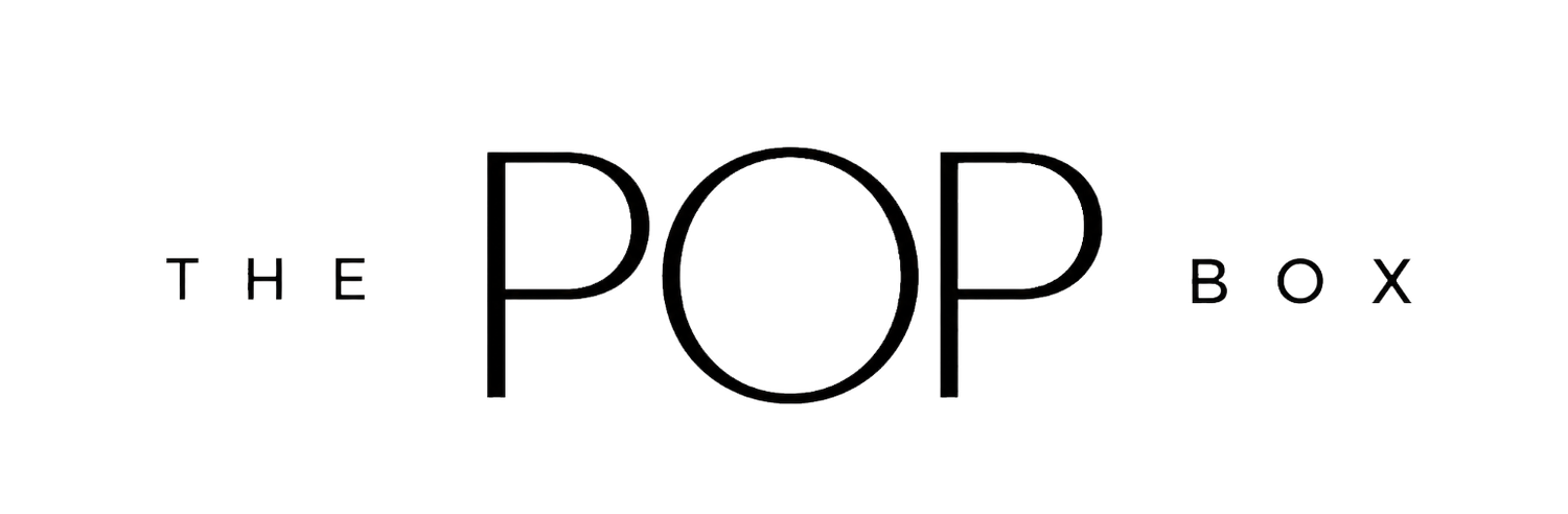 The logo for THE POP BOX.