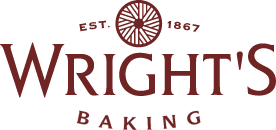 The logo for Wrights Baking.