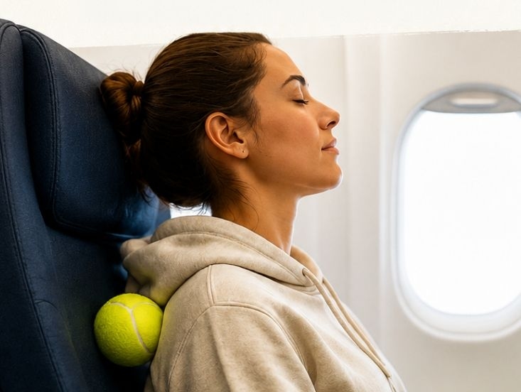 Why pack a tennis ball for your next flight