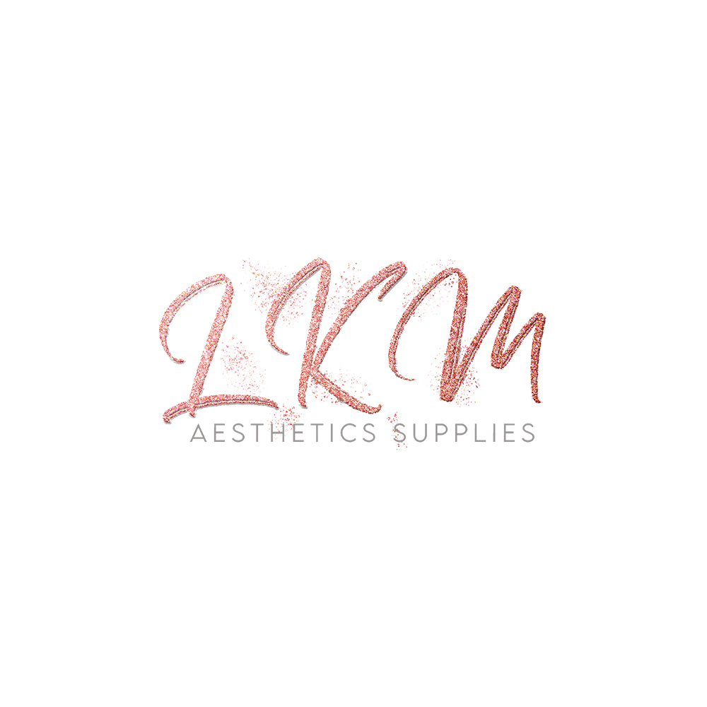 The logo for LKM Aesthetics Supplies.