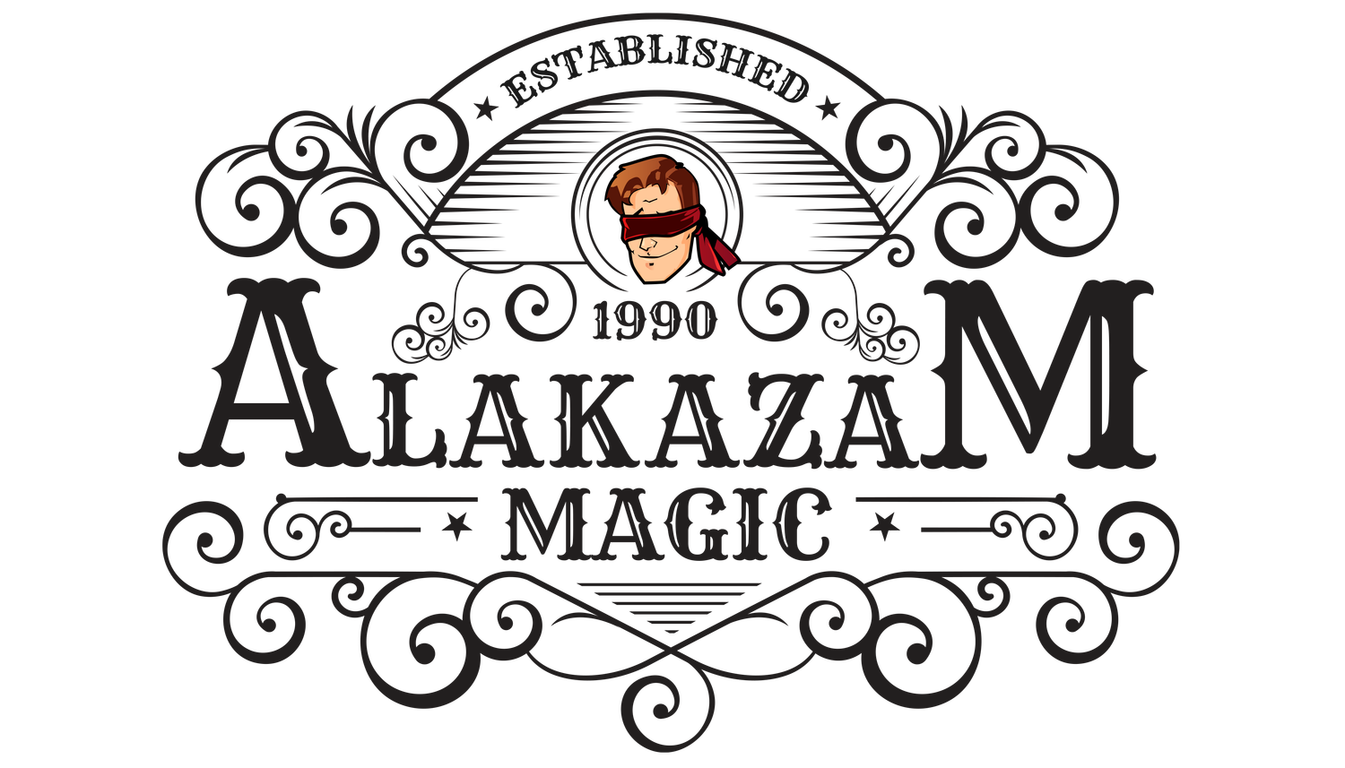 The logo for Alakazam Magic.