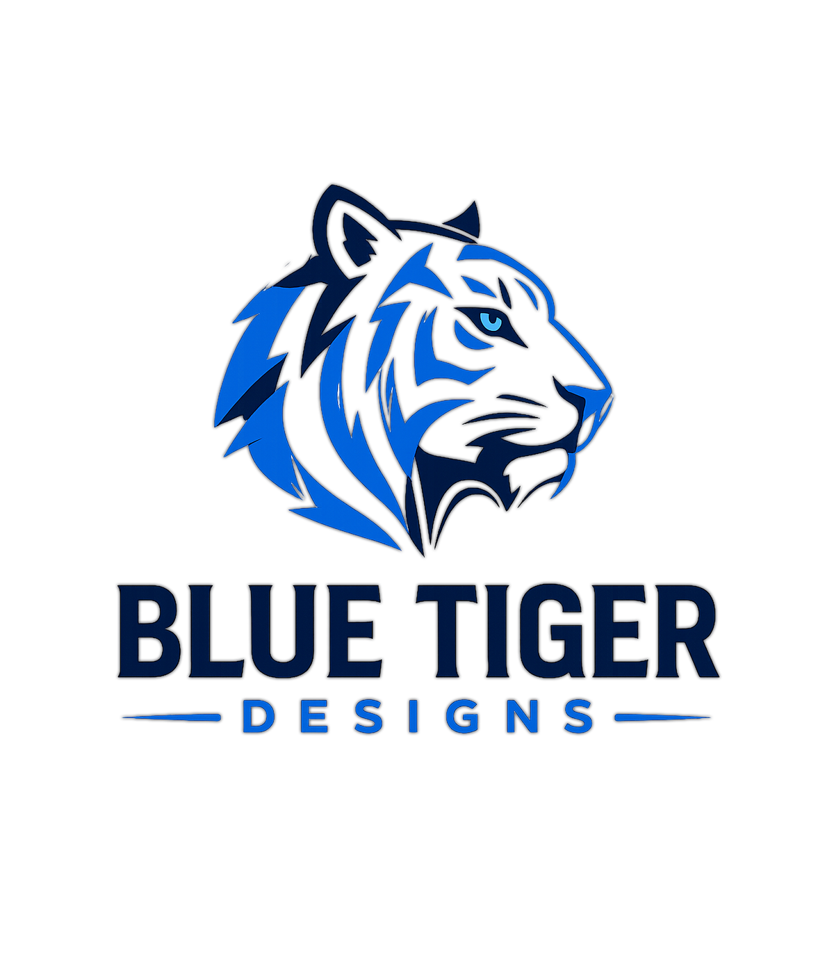 The logo for Blue Tiger Designs.