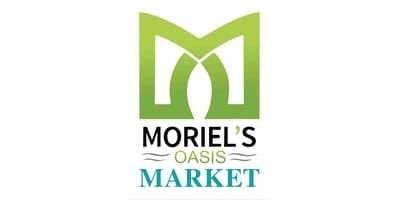 The logo for Moriels Oasis Market.