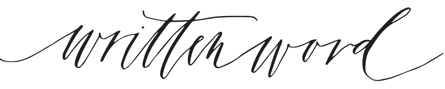 The logo for Written Word Calligraphy and Design.
